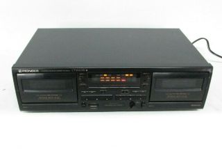 Pioneer Ct - W205r Dual Stereo Cassette Deck Audiophile W/ Cables