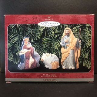 Vtg 1998 Hallmark Keepsake Blessed Nativity The Holy Family Christmas Ornaments