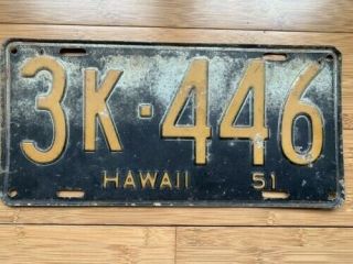 1951 Hawaii License Plate