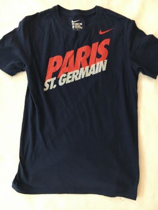 Paris St Germain T Shirt Men’s Blue & Red Athletic Fit M