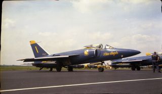 Us Navy,  Blue Angels,  Grumman F - 11f,  Large Size Negative (colour)