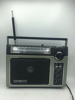 Vintage Ge General Electric Portable Radio Afc 7 - 2880b Am/fm Long Range