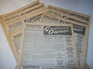 10 X Greyhound Owner Vintage 1984 Newspapers Greyhound Racing & Dog Breeding