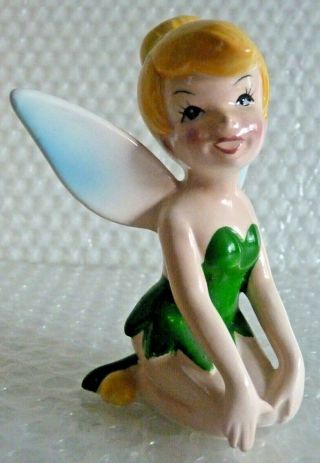 Tinker Bell Peter Pan Ceramic Figurine Vintage Walt Disney Productions Neocurio