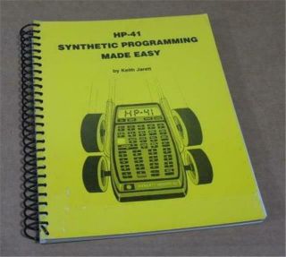 1983 Hp - 41 Calculator Synthetic Programming Made Easy Hewlett Packard Hp41
