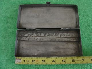 Vintage Tin Tool Box 1/4 " Drive Craftsman Plumb Proto Metal Box 6 - 1/2x3x1