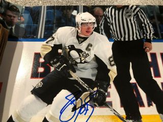 Sidney Crosby Signed Photo 14x11 Pittsburgh Penguins NHL Captain Autograph 2