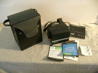Vintage Polaroid Sun 600 Lms Instant Film Flash Camera,  Case,  Owner 
