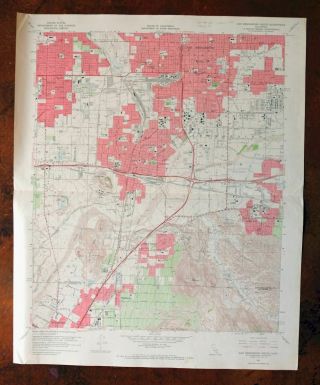 San Bernardino South California Usgs Topographic Map 1967 Riverside Topo