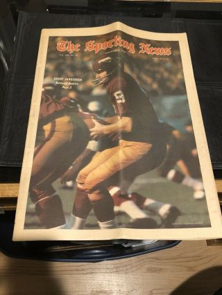 Vtg 1960s 1968 - The Sporting News - Sonny Jurgensen Washington Redskins