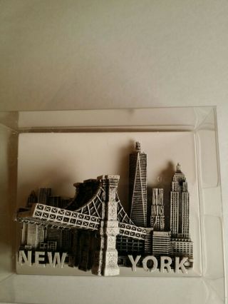 York Tourist Travel Souvenir 3d Fridge Magnet Craft Gift,  Brooklyn Bridge