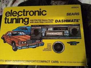 Sears Am/fm Car Stereo Radio Cassette Player Vintage 1970s
