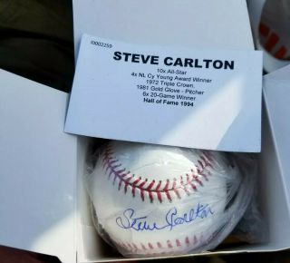 Steve Carlton Autograph Signed Mlb Baseball Auto Tristar Hof