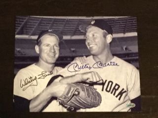 Mickey Mantle / Whitey Ford Signed 8x10 Photo.  Certified