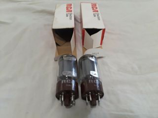 Nos Rca 5881 Brown Base Tubes Early 6l6 Same Date Codes