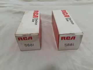 NOS RCA 5881 BROWN BASE TUBES EARLY 6L6 Same date Codes 3