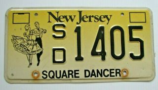 Jersey Square Dancer License Plate " Sd 1405 " Sq Dancing Doe See Doe Nj