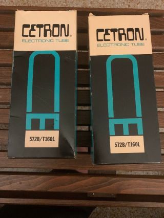 Pair Cetron 572b Electronic Tubes With Boxes,