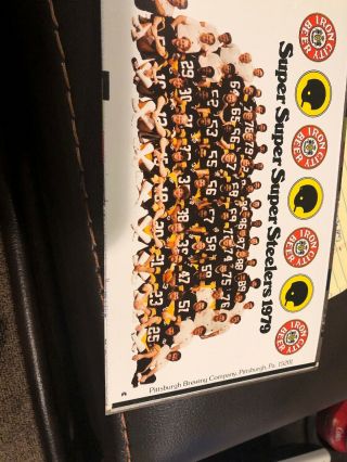 Pittsburgh Steelers 1979 Team Photo Iron City Beer Aluminum Can Flat