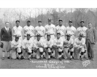 Homestead Grays 1931 - Negro League Champions,  8x10 B&w Photo