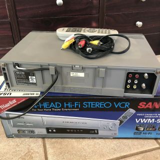 Sanyo VWM - 900 VCR 4 Head Hi - Fi Stereo VCR VHS Player Video Cassette Recorder 3