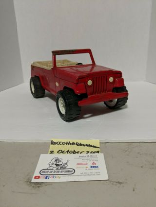 Tonka Jeepster Vintage 1/16 Size Red Made In Usa