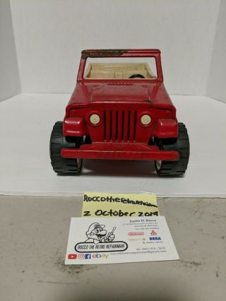 Tonka Jeepster Vintage 1/16 Size Red Made In USA 2