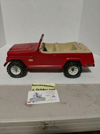 Tonka Jeepster Vintage 1/16 Size Red Made In USA 3
