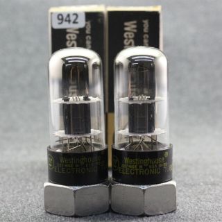 A Pairs 12sl7 Gt Vt - 289 Tubes Nos Us Westinghouse Silver Top