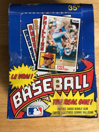 1984 Opc (o Pee Chee) Baseball Wax Box 36 Packs