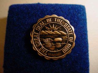 Vintage The Great Seal Of The State Of Ohio Lapel/hat Pin S51