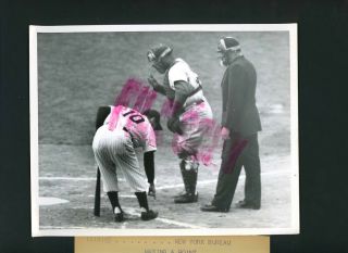Roy Campanella Phil Rizzuto 1952 World Series Press Photo Rizzuto Estate Yankees