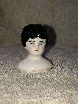 Vintage Antique Tiny Low Brow China Doll Head Marked Germany - 1.  75” Head Only