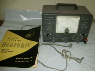 Heathkit Model Ag - 9a Vintage Electronic Audio Generator,  Powers Up.