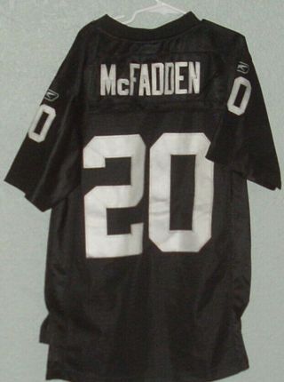 Oakland Raiders 20 Darren Mcfadden Jersey Reebok Youth M Sewn On