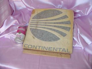 Vintage Advertising Continental Airlines Big 13 " Decal Travel Agency Window