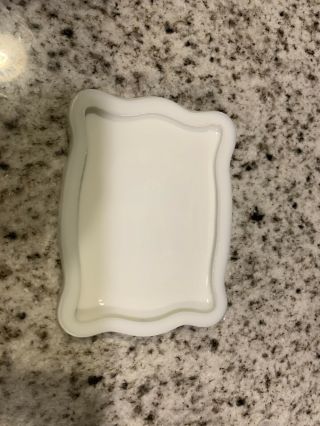 Vintage Rectangle Ceramic Soap Dish White Bathroom 3