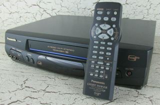 Panasonic Omnivision Vcr Video Cassette Player Recorder Remote Pv - 8451 Japan
