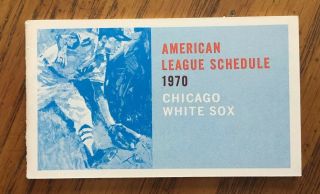 Chicago White Sox Vintage 1970 Team & American League Baseball Schedule Booklet