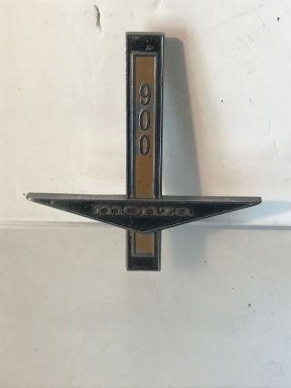 Vintage Chrome Metal Chevrolet Corvair Monza 900 Emblem Badge 3815062