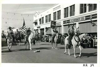 El Centro,  California,  Imperial County Sheriff Parade Vintage B&w Snapshot Photo