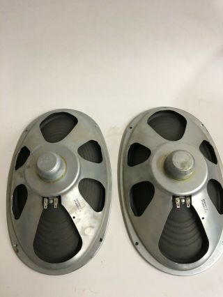 Rca 15 " Oval Alnico Wide Range Dual Cone Speaker Pair For Tube Amp
