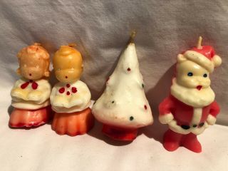 Vintage Christmas Candles Angels - Snowman - Choir Boy & Girl - 2 Wayside,