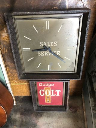 Vintage Sales Service Dodge Colt Clock
