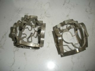 2 vintage metal cookie cutters 6 sided card suits Animals Ekco made in Holland 2