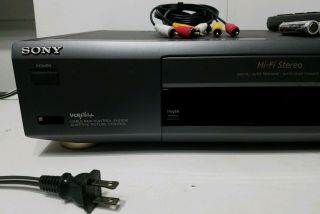 SONY VCR VHS Player Complete With Remote,  Cables,  Batteries SLV - 776HF 2