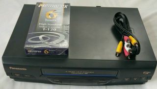 Panasonic Pv - V4520 Vhs Vcr With Vcr Plus,  Blank Tape,  Rca Cable