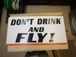 Airline Airport Wall Sign Dont Drink And Fly