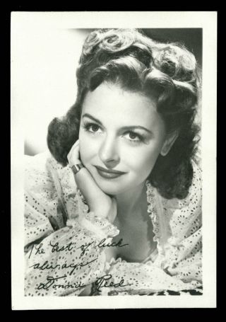 Vintage Donna Reed Studio Photograph 1940s Requested Fan Photo By Mail