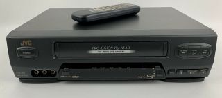 Jvc Hr - A54u Vcr Vhs 4 Head Hifi Stereo Video Cassette Recorder Player W/remote